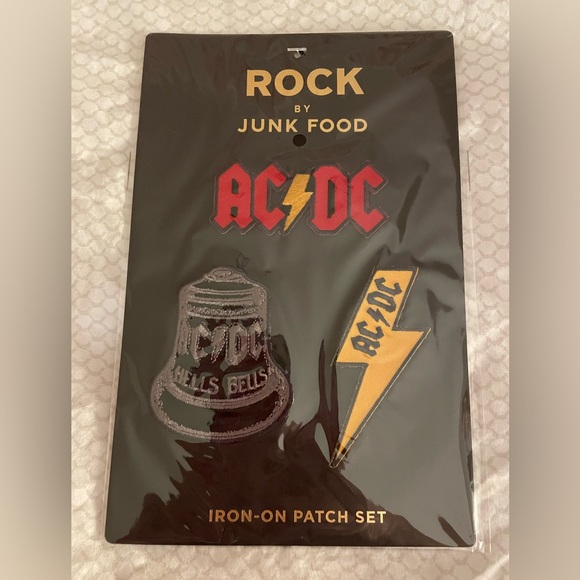 junkfood Accessories Nwt Acdc Iron On Patches By Junkfood Poshmark